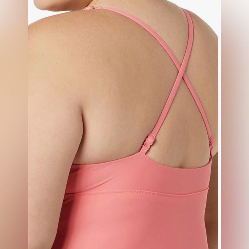 🆕 NWT AMAZON ESSENTIALS CORAL PINK BATHING SUIT (2) - Picture 3 of 9